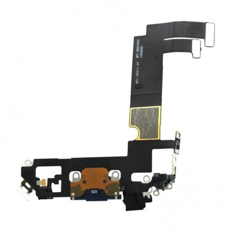 Nappe connecteur port de charge charging flex pour iPhone 12 Mini Bleu