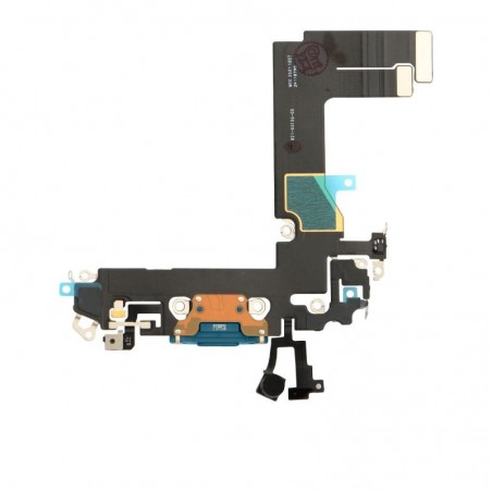 Nappe connecteur port de charge charging flex pour iPhone 13 Mini Bleu