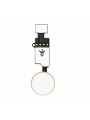 Bouton home fonctionnel (non factice) blanc-or compatible iPhone 8