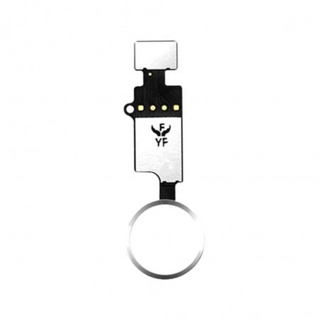 Bouton home fonctionnel (non factice) blanc-argent compatible iPhone 8