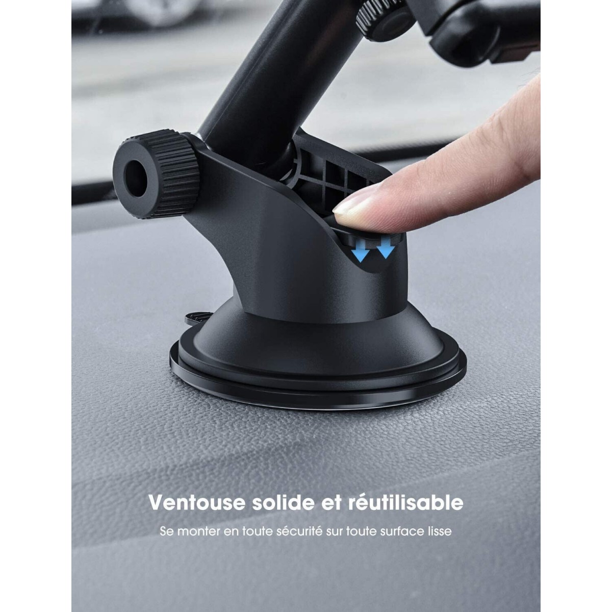 Support Téléphone Voiture Support Tableau de Bord Téléphone Support Voiture Téléphone GPS Pare-Brise Support Voiture pour Smartp