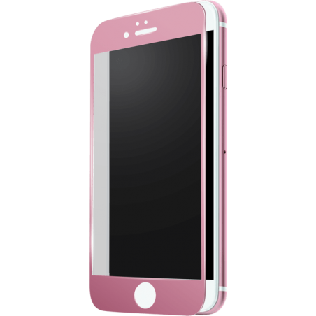 Verre Trempé intégral Rose Pour iPhone 7 Plus Recouvre à 100% la face avant