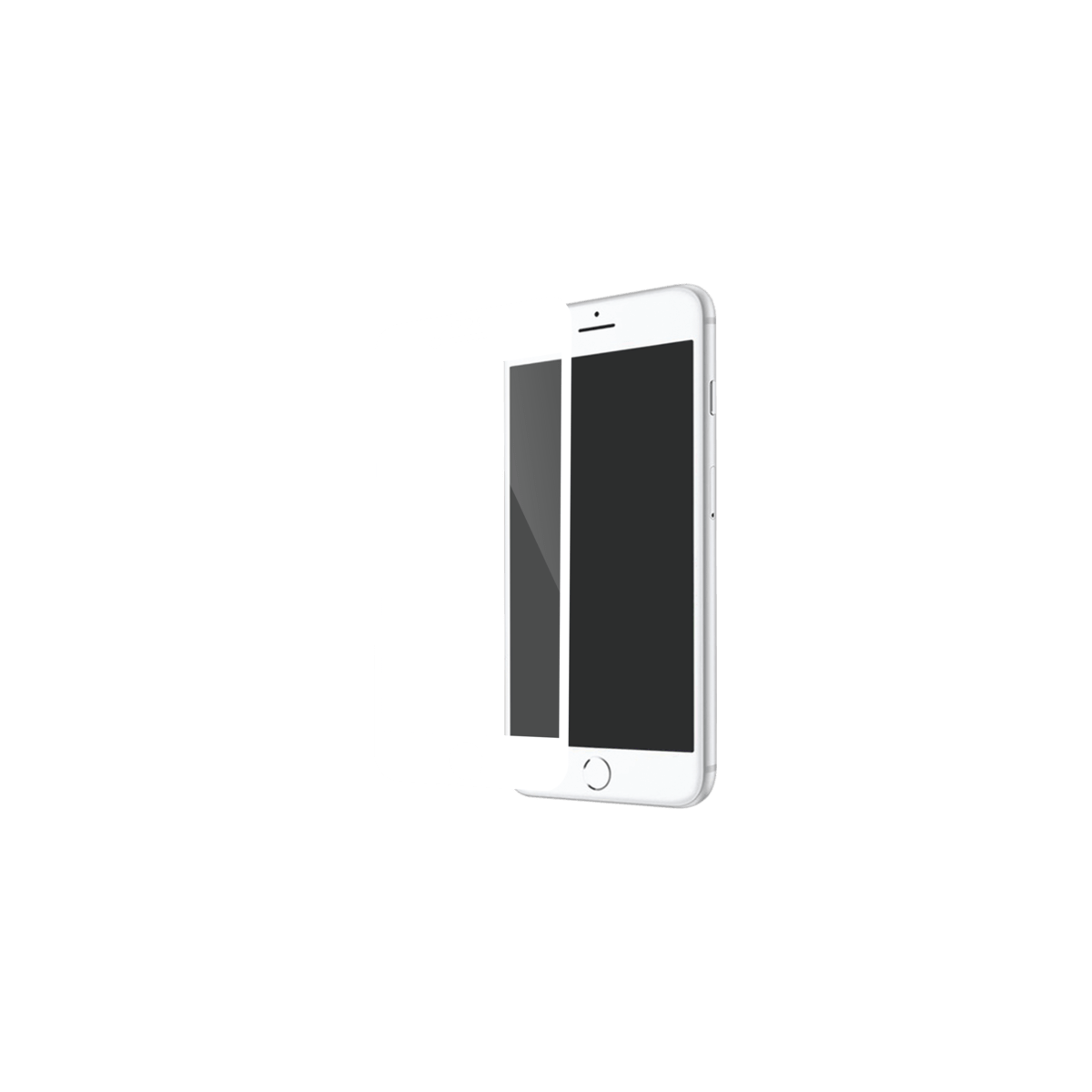 Verre Trempé intégral Blanc Pour iPhone 6+ et 6S+ Recouvre à 100% la face avant Verre Trempé intégral Blanc Pour iPhone 6+ et 6S+ Recouvre à 100% la face avant