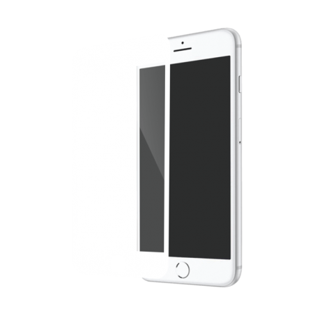 Verre Trempé intégral Blanc Pour iPhone 7 et 8 Recouvre à 100% la face avant