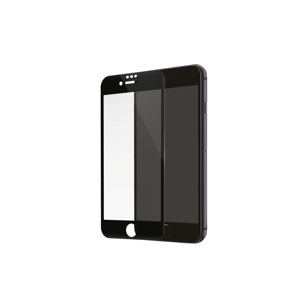Verre Trempé intégral Noir Pour iPhone 7+ et 8+ Recouvre à 100% la face avant