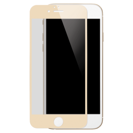 Verre Trempé intégral Or Pour iPhone 6+ et 6S+ Recouvre à 100% la face avant