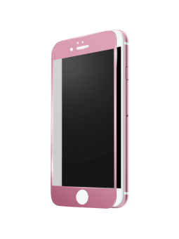 Verre Trempé intégral 4D Rose Pour iPhone 7+ Recouvre à 100% la face avant