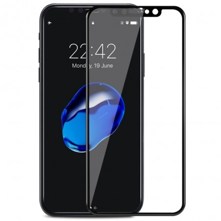Verre Trempé Intégral 5D Pour iPhone XS, Recouvre 100% de la Face Avant