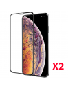 2 Verre trempé pour iPhone Xs Max 5D Noir