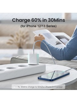 Pack Chargeur 20W Type-C avec câble pour iPhone Quick Charge PD