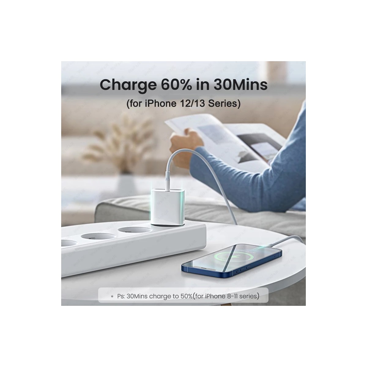 Pack Chargeur 20W Type-C avec câble pour iPhone Quick Charge PD