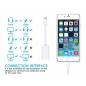 Adaptateur et Splitter double casque audio & Chargeur iPhone Blanc Adaptateur et Splitter double casque audio & Chargeur iPhone Blanc
