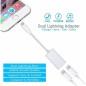 Adaptateur et Splitter double casque audio & Chargeur iPhone Blanc Adaptateur et Splitter double casque audio & Chargeur iPhone Blanc