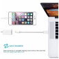 Adaptateur et Splitter double casque audio & Chargeur iPhone Blanc Adaptateur et Splitter double casque audio & Chargeur iPhone Blanc