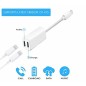 Adaptateur et Splitter double casque audio & Chargeur iPhone Blanc Adaptateur et Splitter double casque audio & Chargeur iPhone Blanc