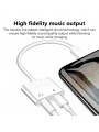 Adaptateur casque audio & Chargeur pour iPhone Blanc