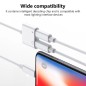 Adaptateur casque audio & Chargeur pour iPhone Blanc Adaptateur casque audio & Chargeur pour iPhone Blanc