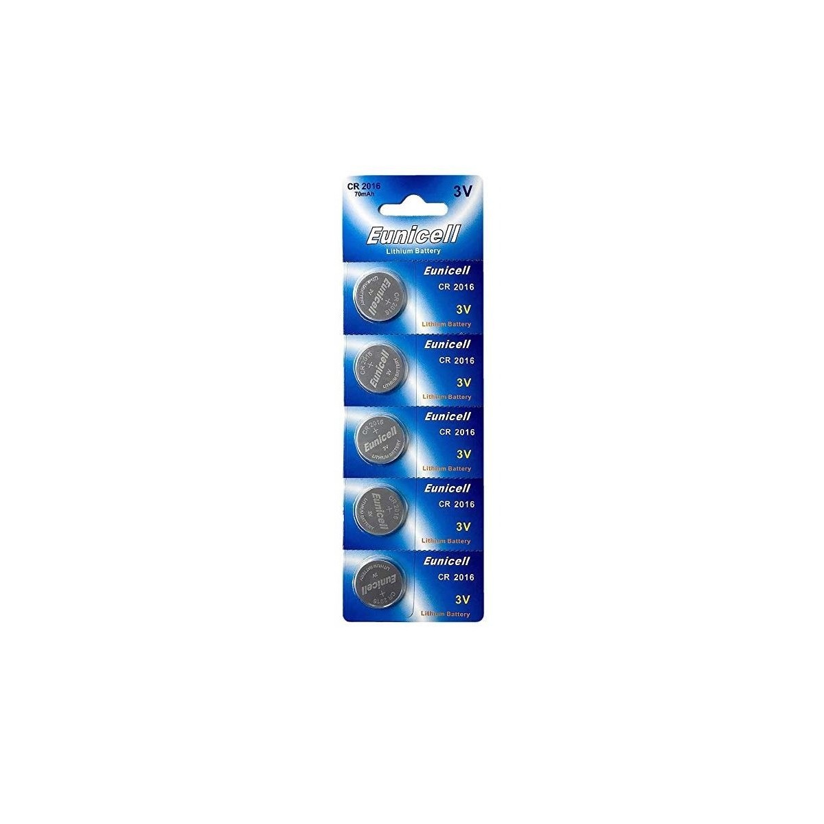 Lot de 5 Piles EUNICELL CR2016 Lot de 5 Piles EUNICELL CR2016