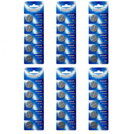 Lot de 30 Piles EUNICELL CR2016
