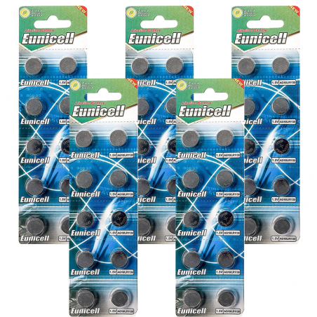 Lot de 50 Piles EUNICELL AG10 LR1130 LR54