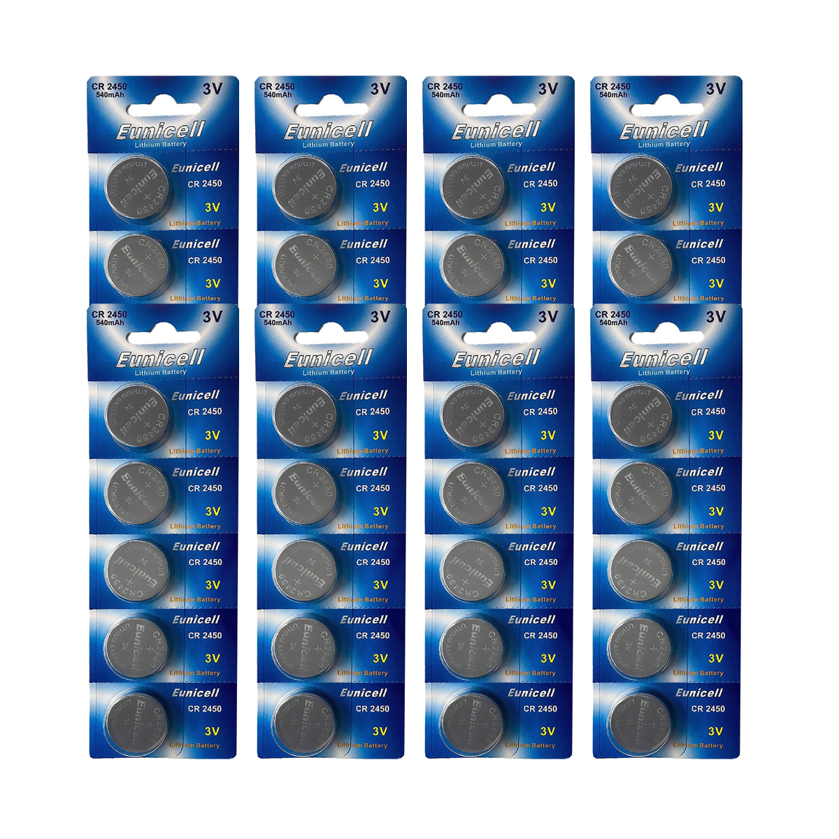 Lot de 40 Piles EUNICELL CR2450 CR 2450 DL2450 ECR2450 BR2450 5029LC Lot de 40 Piles EUNICELL CR2450 CR 2450 DL2450 ECR2450 BR2450 5029LC
