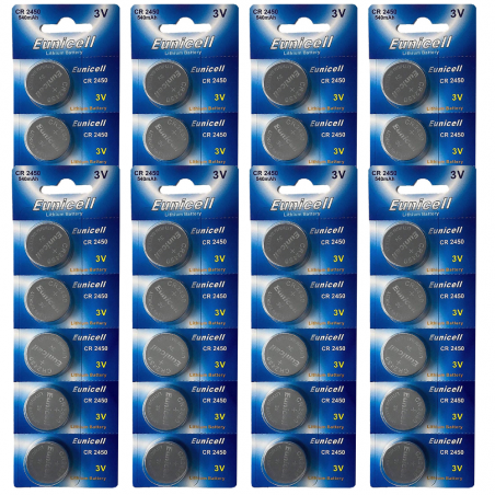 Lot de 40 Piles EUNICELL CR2450 CR 2450 DL2450 ECR2450 BR2450 5029LC
