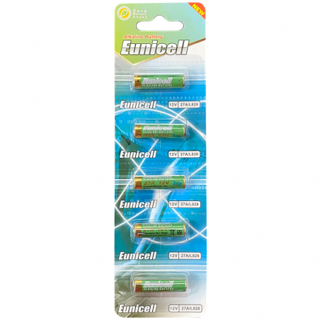 Lot de 5 Piles EUNICELL Alcaline 12V A27 27A