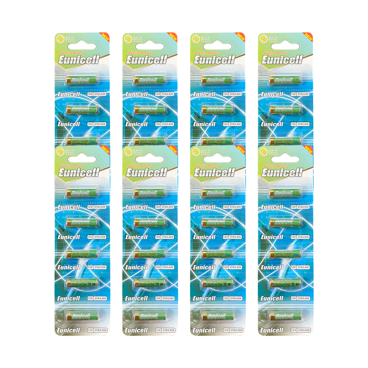 Lot de 40 Piles EUNICELL Alcaline 12V A27 27A