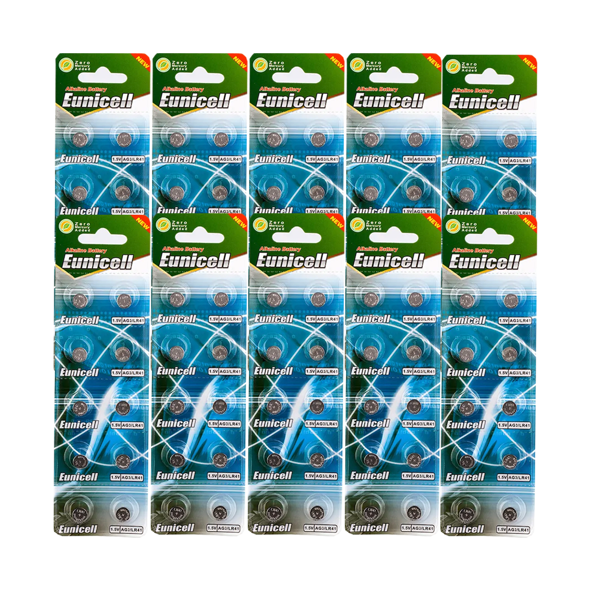 Lot de 100 Piles EUNICELL AG3 / 392 / LR41 / SR41SW Lot de 100 Piles EUNICELL AG3 / 392 / LR41 / SR41SW