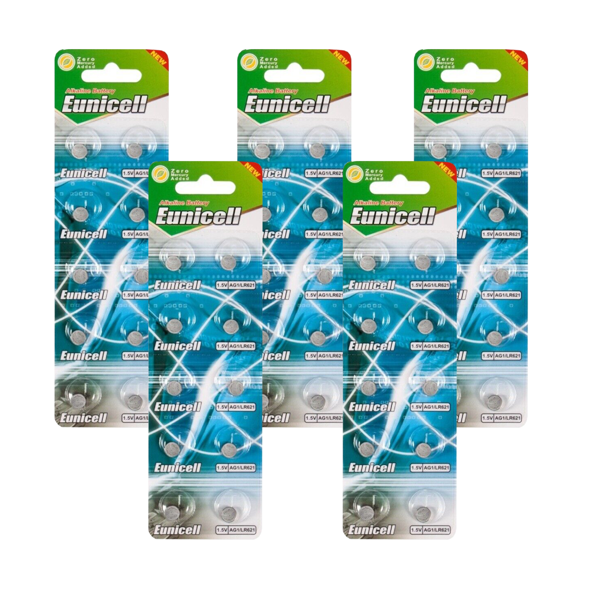 Lot de 50 piles EUNICELL AG1- G1 LR60 LR621 SR621 W 364 Lot de 50 piles EUNICELL AG1- G1 LR60 LR621 SR621 W 364