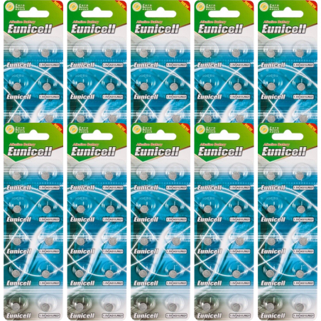 Lot de 100 piles EUNICELL AG1- G1 LR60 LR621 SR621 W 364