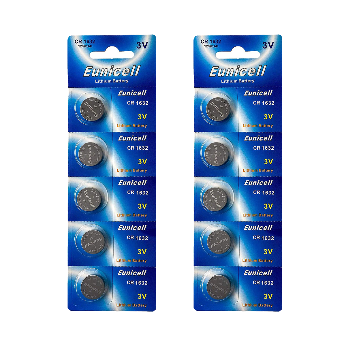Lot de 10 Piles Bouton Lithium CR1632 CR 1632 3V EUNICELL Lot de 10 Piles Bouton Lithium CR1632 CR 1632 3V EUNICELL