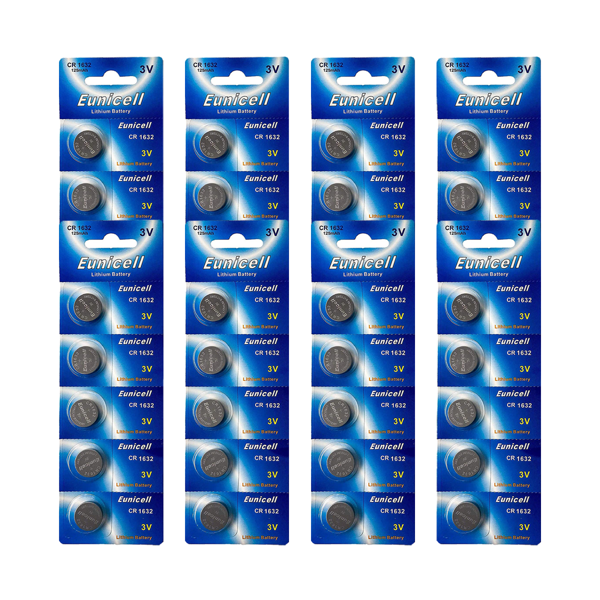 Lot de 40 Piles EUNICELL Bouton Lithium CR1632 CR 1632 3V Lot de 40 Piles EUNICELL Bouton Lithium CR1632 CR 1632 3V