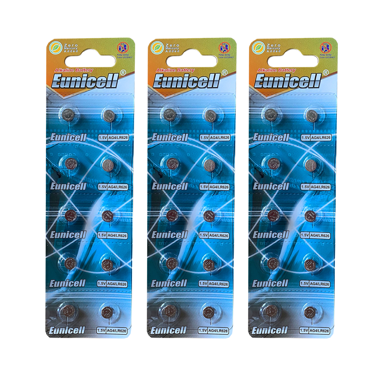 Lot de 30 Piles EUNICELL AG4 LR626 LR626SW 377A SR 626 SR377 G4 Lot de 30 Piles EUNICELL AG4 LR626 LR626SW 377A SR 626 SR377 G4