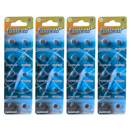 Lot de 40 Piles EUNICELL AG4 LR626 LR626SW 377A SR 626 SR377 G4