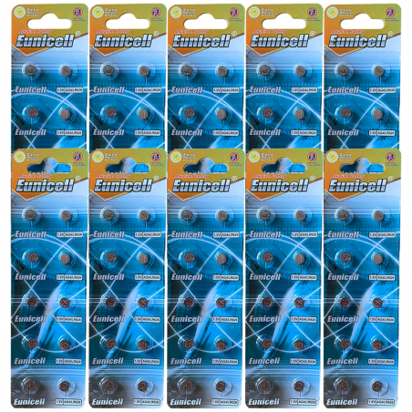 Lot de 100 Piles EUNICELL AG4 LR626 LR626SW 377A SR 626 SR377 G4