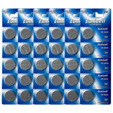 LOT DE 30 PILES EUNICELL BOUTONS CR2025