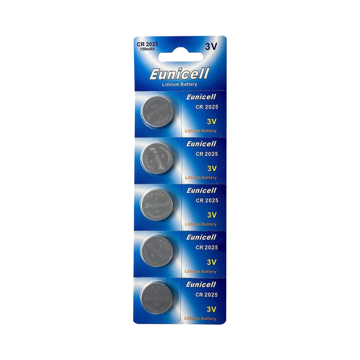LOT DE 5 PILES EUNICELL BOUTONS CR2025 LOT DE 5 PILES EUNICELL BOUTONS CR2025