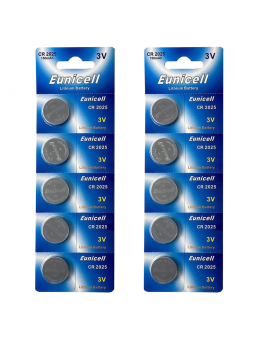 LOT DE 10 PILES EUNICELL BOUTONS CR2025