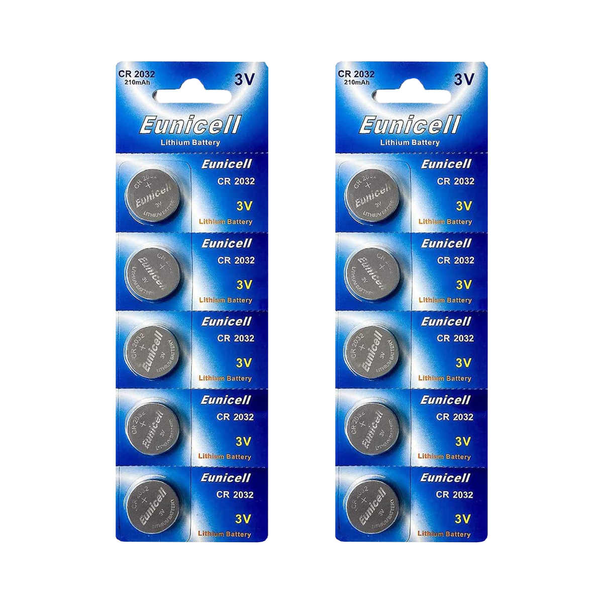 Lot de 10 Piles EUNICELL CR2032 BR2032 DL2032 Lot de 10 Piles EUNICELL CR2032 BR2032 DL2032