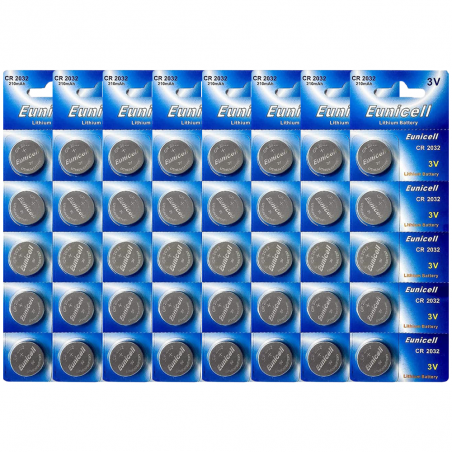 Lot de 40 Piles EUNICELL CR2032 BR2032 DL2032
