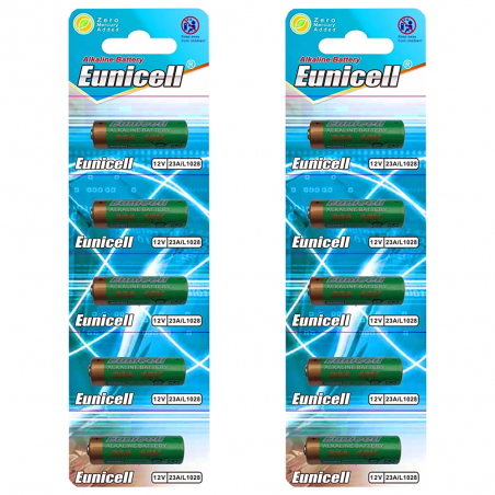 Lot de 10 piles 23A A23 LRV08 L1028 RVO8 23A MS21 MN21 E23