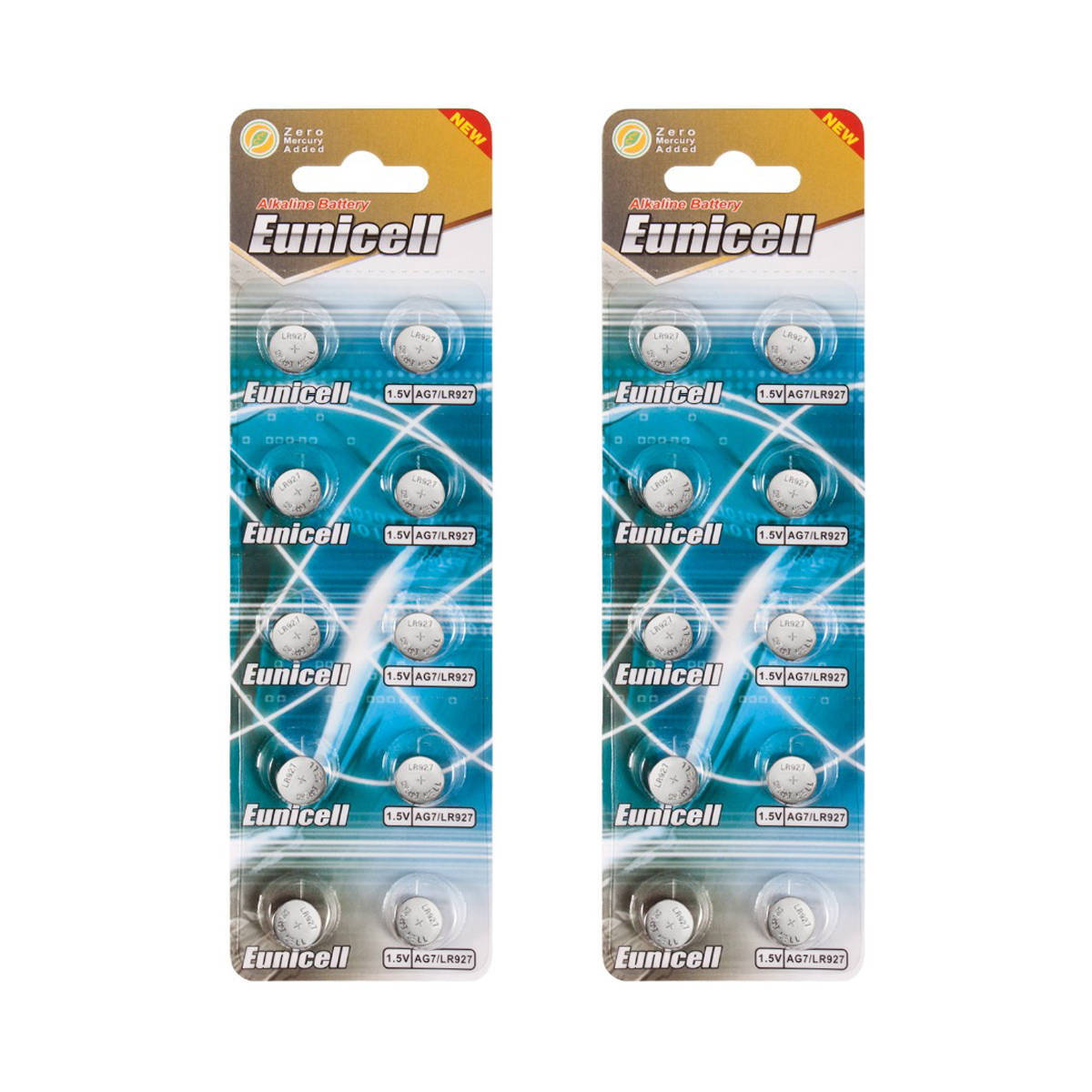 Lot de 20 Piles Eunicell Alcaline AG7 G7 LR927,395 1,55V Lot de 20 Piles Eunicell Alcaline AG7 G7 LR927,395 1,55V