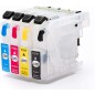 Cartouches rechargeable compatible Brother LC221/LC223/LC225/LC227/LC229