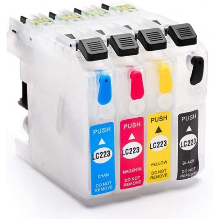 Cartouches rechargeable compatible Brother LC221/LC223/LC225/LC227/LC229