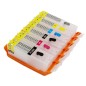6 Cartouches Rechargeables pour Canon PGI-550 /CLI-551