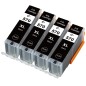 4 Cartouche compatible Canon PGI-570 PGBKXL Noir 24ml