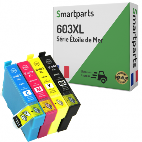 4 Cartouches compatibles Epson 603XL (Série Étoile de mer)