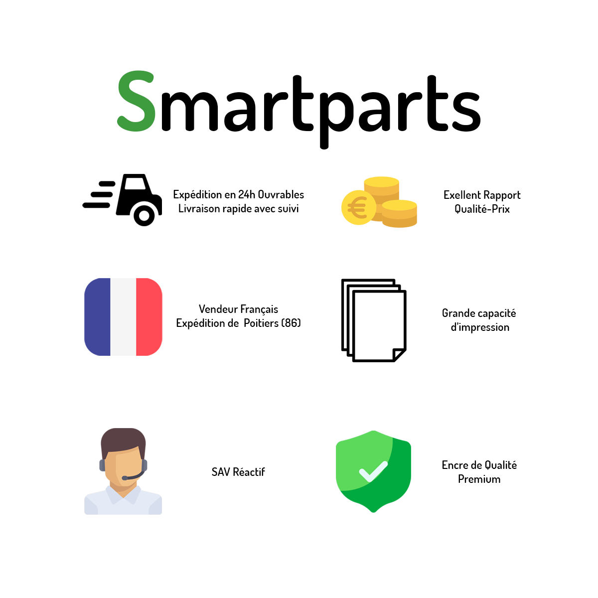 4 Cartouches compatibles Epson 603XL (Série Étoile de mer)