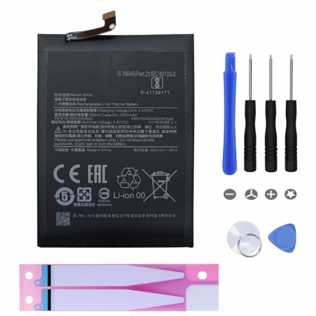 Batterie Compatible Pour Xiaomi Redmi Note 9 + OUTILS (BN54)